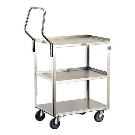 Lakeside Stainless Handler Series 3 Shelf Cart; 500 lb Capacity, 15-1/2"x24" 4411