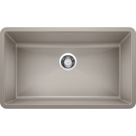 Blanco Precis Silgranit Super Single Undermount Kitchen Sink - Truffle 441297