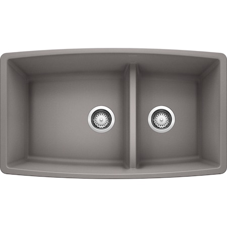 Blanco Performa Medium 1.75 Bowl, Metallic Gray, Undermount Mount, 0 Hole 441309