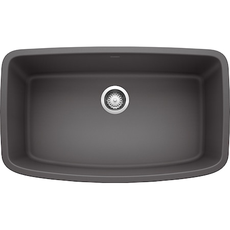 Blanco Valea Silgranit Super Single Undermount Kitchen Sink - Cinder 441611