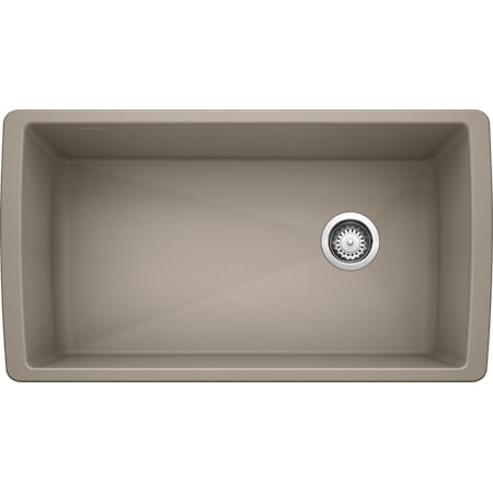 Blanco Diamond Silgranit Super Single Undermount Kitchen Sink - Truffle 441765