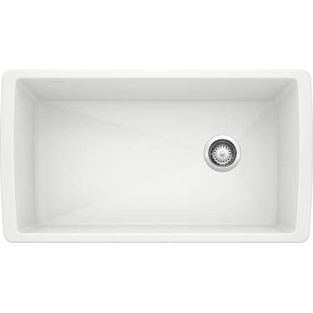 Blanco Diamond Silgranit Super Single Undermount Kitchen Sink - White 441767