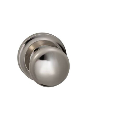 Omnia Knob 2-5/8" Rose Pass 2-3/8" BS T 1-3/4" Doors Bright Nickel 442 442/00B.PA14