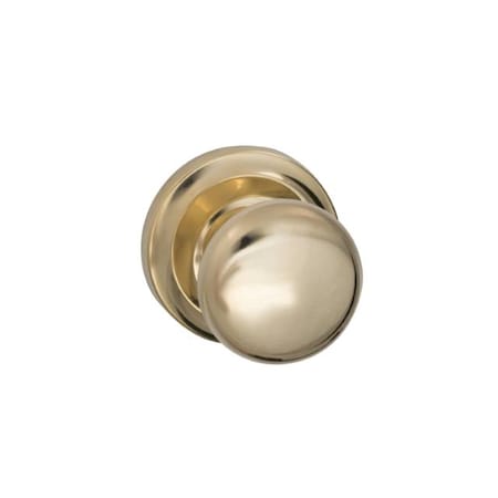 Omnia Knob 2-5/8" Rose Pass 2-3/8" BS T 1-3/8" Doors ULQ Bright Brass 442 442/00.PA3A