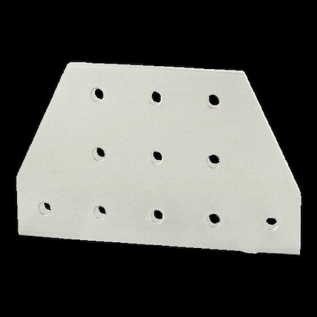 80/20 TeeJoiningPlate, Alum, Silver, 41/2in, 1/4in 4421