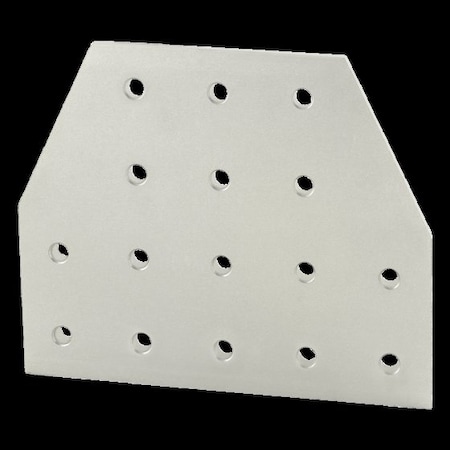 80/20 TeeJoiningPlate, Alum, Silver, 6in, 1/4in 4422