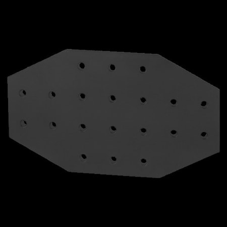 80/20 Black 15 S 20 Hole Cross Joining Plate 4423-BLACK