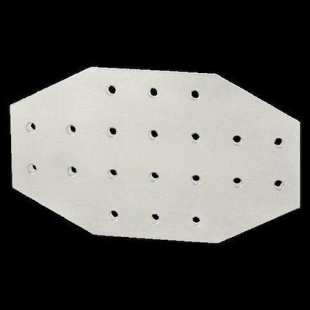 80/20 CrossJoiningPlate, Alum, Silver, 6in, 1/4in 4423