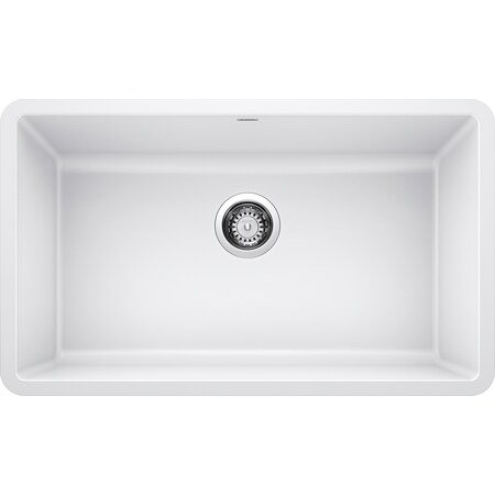 Blanco Precis Silgranit 30" Single Bowl Undermount Kitchen Sink - White 442533