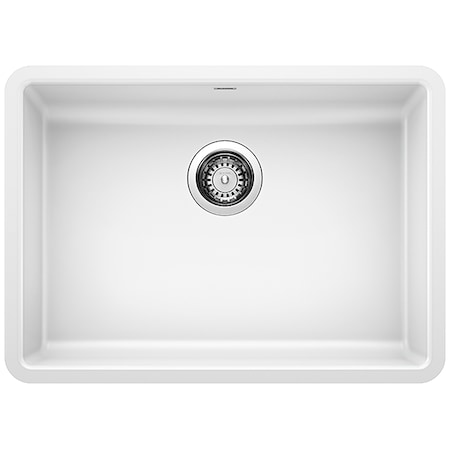 Blanco Precis Silgranit ADA Single Bowl Undermount Kitchen Sink - White 442542