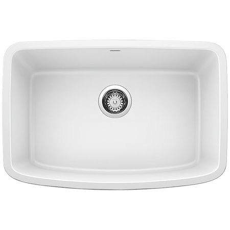 Blanco Valea Silgranit 27" Single Bowl Undermount Kitchen Sink - White 442551