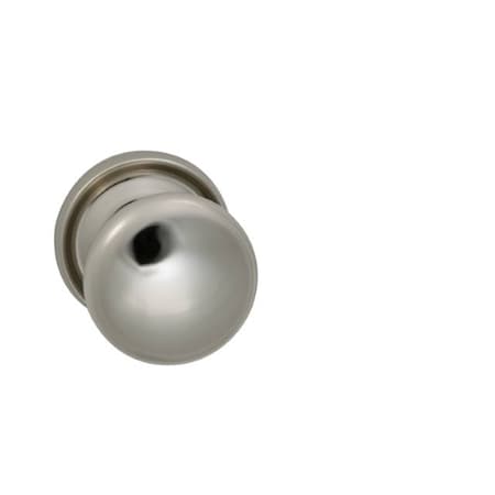 Omnia Knob 2-3/16" Rose Pass 2-3/8" BS T 1-3/8" Doors Bright Nickel 442 442/55.PA14