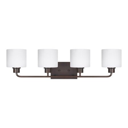 Sea Gull Four Light Wall/Bath, Burnt Sienna, Height: 8-3/8" 4428804-710
