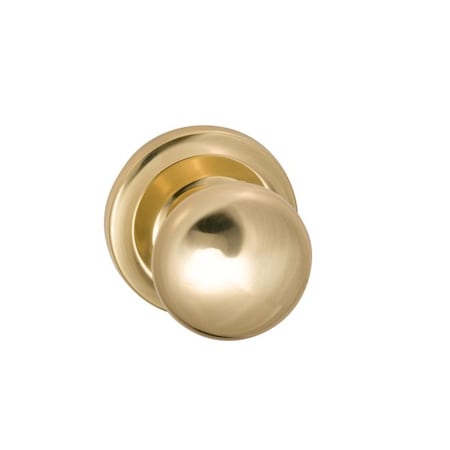 Omnia Knob 2-5/8" Rose Pass 2-3/4" BS T 1-3/4" Doors Bright Brass 442 442/00C.PA1