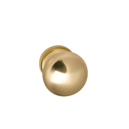 Omnia Knob 1-3/4" Rose Pass 2-3/8" BS T 1-3/4" Doors Bright Brass 442 442/45B.PA1