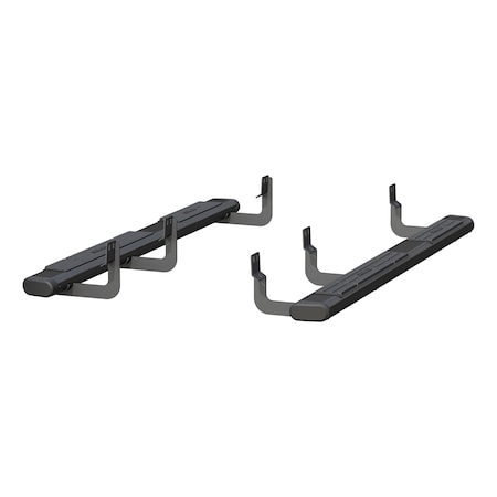 Aries 6" W Black Powder Coated Aluminum Side Bars with Brackets 4445034