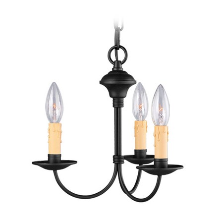 Livex Lighting Heritage 3 Light Black Mini Chandelier 4453-04