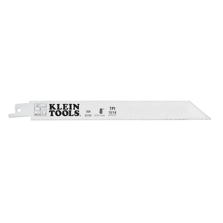 Klein Tools 8" L x 10/14 TPI Metal, Wood Cutting Bi-Metal Composite 31741