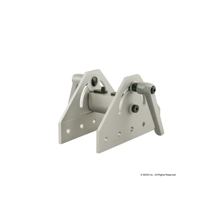 80/20 PivotBracket, Alum, Silver, 41/2in, 81/32in 4455