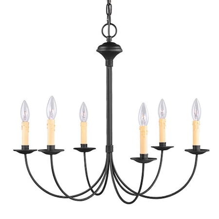 Livex Lighting Heritage 6 Light Black Chandelier 4456-04