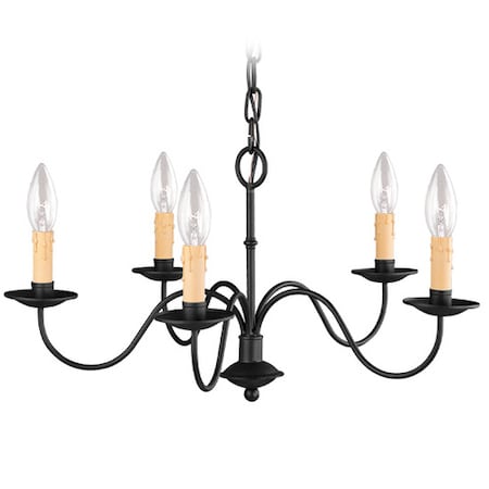 Livex Lighting Heritage 5 Light Black Chandelier 4465-04