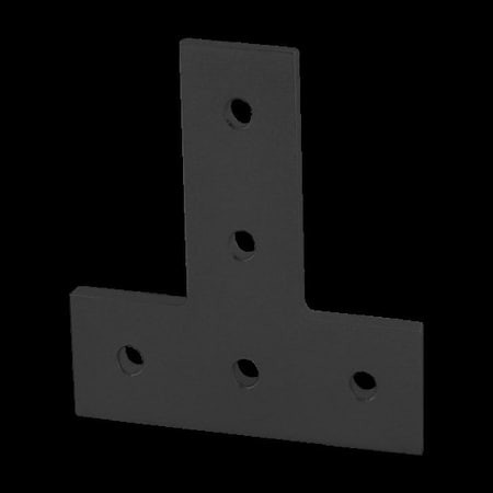 80/20 Black 15 S 5 Hole "T" Joining Plate 4480-BLACK