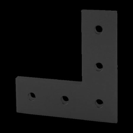 80/20 Black 15 S 5 Hole "L" Joining Plate 4481-BLACK