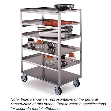Lakeside Stainless Steel 8 Shelf Cart; (3) Edges Up, 500 lb Capacity, 21"x35" 451