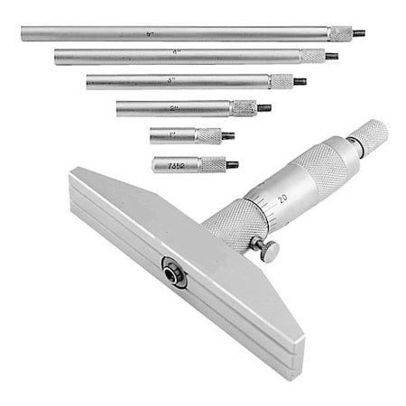 Hhip 4" Depth Micrometer Set With 4" Base 4500-0011