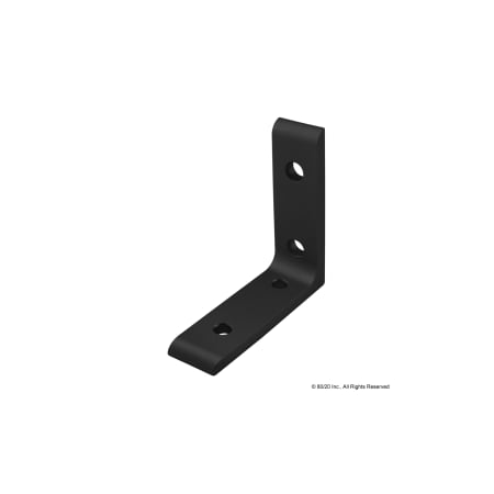80/20 InsideCornerBracket, Alum, Blk, 3in, 3in 4504-BLACK