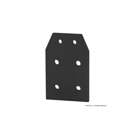 80/20 TransitionStrip, Aluminum, Black, 4in, 1/4in 4520-BLACK