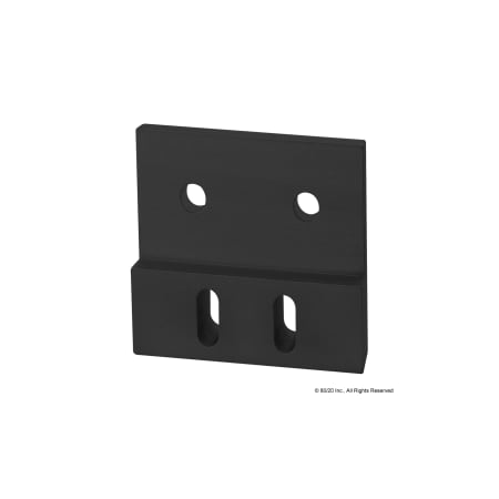 80/20 Trans Ctr Dbl Slotted Strip, 4 Hole 4524-BLACK