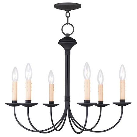 Livex Lighting Heritage 6 Light Black Chandelier 4526-04