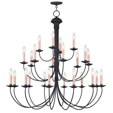 Livex Lighting Heritage 24 Light Black Chandelier 4537-04