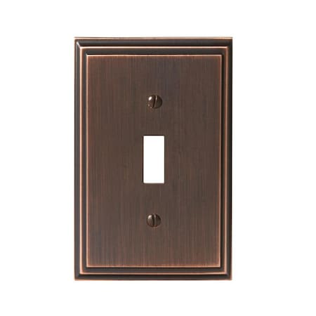 Amerock 1 Toggle Wall Plates, Number of Gangs: 1 Zinc, Oil Rubbed Bronze Finish BP36514ORB