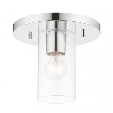 Livex Lighting Polished Chrome Flush Mount, 1 Light 45471-05