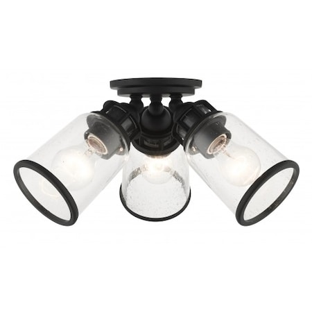 Livex Lighting BlackFlush Mount, 3 Light 45503-04