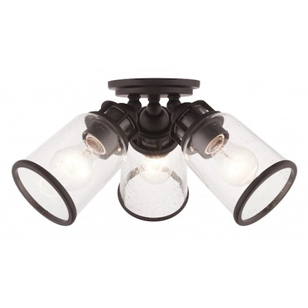 Livex Lighting Bronze Flush Mount, 3 Light 45503-07