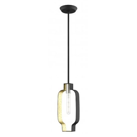Livex Lighting Black with Brushed Nickel Accents Pendan 45512-04