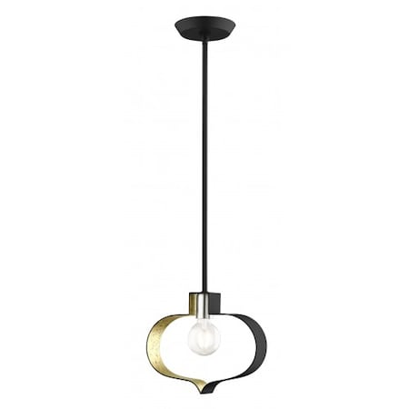 Livex Lighting Black with Brushed Nickel Accents Pendan 45513-04