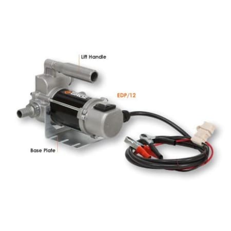 Groz Diesel Pump, Electric Only, 24V DC, 24VDC, 12 Max. Flow Rate , 1/4 HP, Aluminum Die Cast 45535