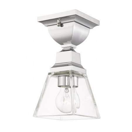Livex Lighting Polished Chrome Flush Mount, 1 Light 45562-05