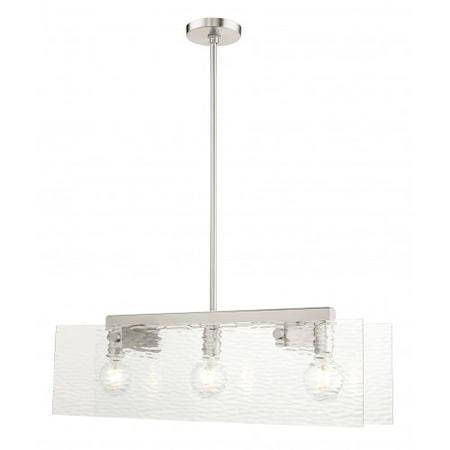 Livex Lighting Brushed Nickel Chandelier, 3 Light 45623-91