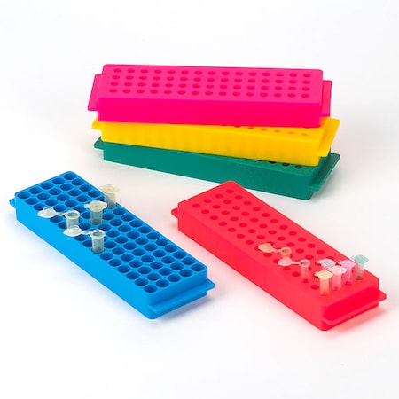 Globe Scientific Microcentrifuge Tube Rack, Reversible, PK5 456350AST