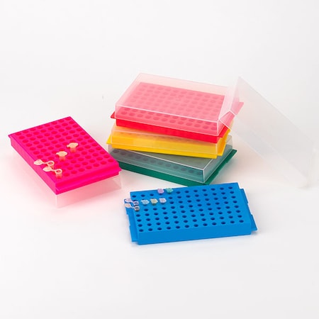 Globe Scientific Microcentrifuge Tube Rack, Reversible, PK5 456355R