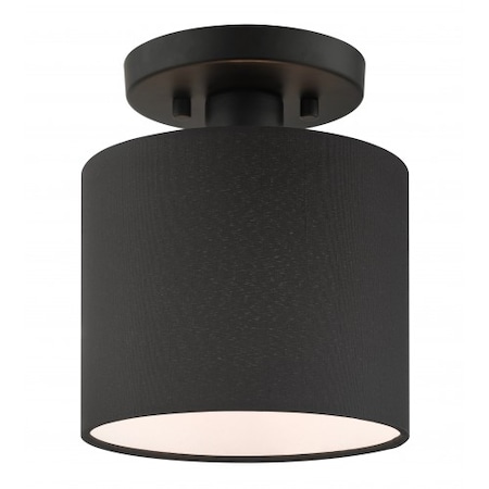 Livex Lighting BlackSemi Flush, 1 Light 45661-04