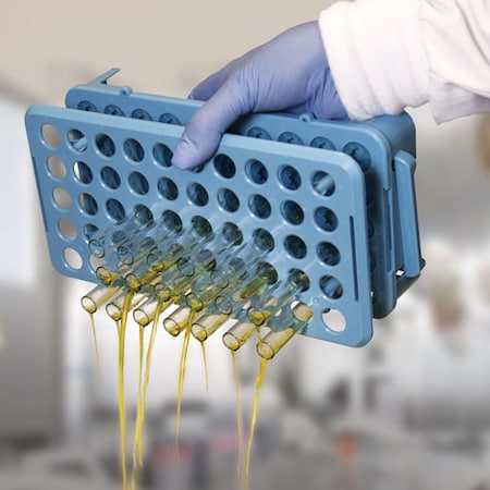 Globe Scientific Gripper Rack, Tube Eject, Blue 456925