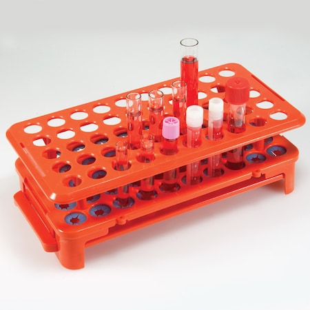 Globe Scientific Gripper Rack, Tube Eject, Orange 456926