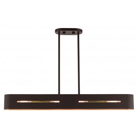 Livex Lighting Bronze with Antique Brass Accents Linear 45767-07