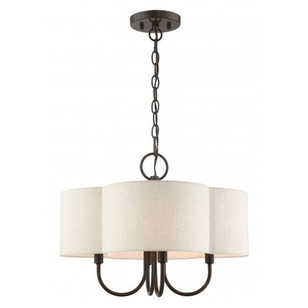 Livex Lighting English BronzeChandelier, 4 Light 45806-92